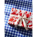 One & Only Paper - OAO OAO WPRO - Lobster and Blue Gingham Double Sided Wrap Roll (3 Sheets)