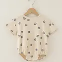 Quincy Mae - QM QM BKBC - Relaxed Short Sleeve Bubble Romper || Blueberries