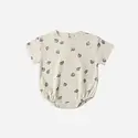Quincy Mae - QM QM BKBC - Relaxed Short Sleeve Bubble Romper || Blueberries