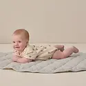 Quincy Mae - QM QM BKBC - Relaxed Short Sleeve Bubble Romper || Blueberries