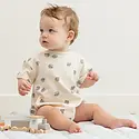Quincy Mae - QM QM BKBC - Relaxed Short Sleeve Bubble Romper || Blueberries