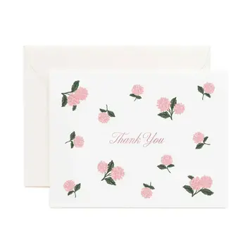 Rifle Paper Co - RP RP NSTY - Pink Hydrangea Thank You Boxed Note Set of 8