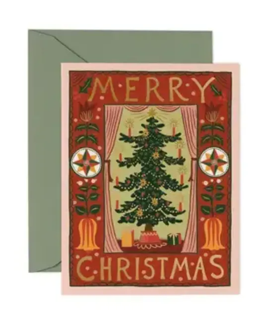 Rifle Paper Co - RP RPGCHO0077 - Folk Christmas Tree Holiday Card
