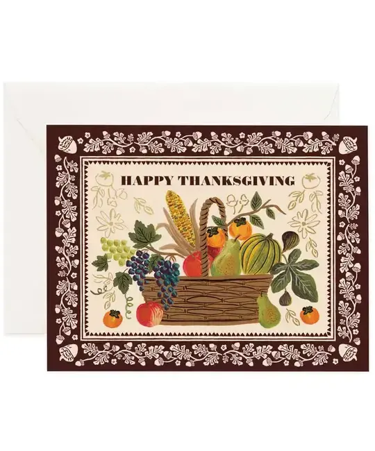 Rifle Paper Co - RP RPGCTH0004 - Harvest Basket Thanksgiving Card