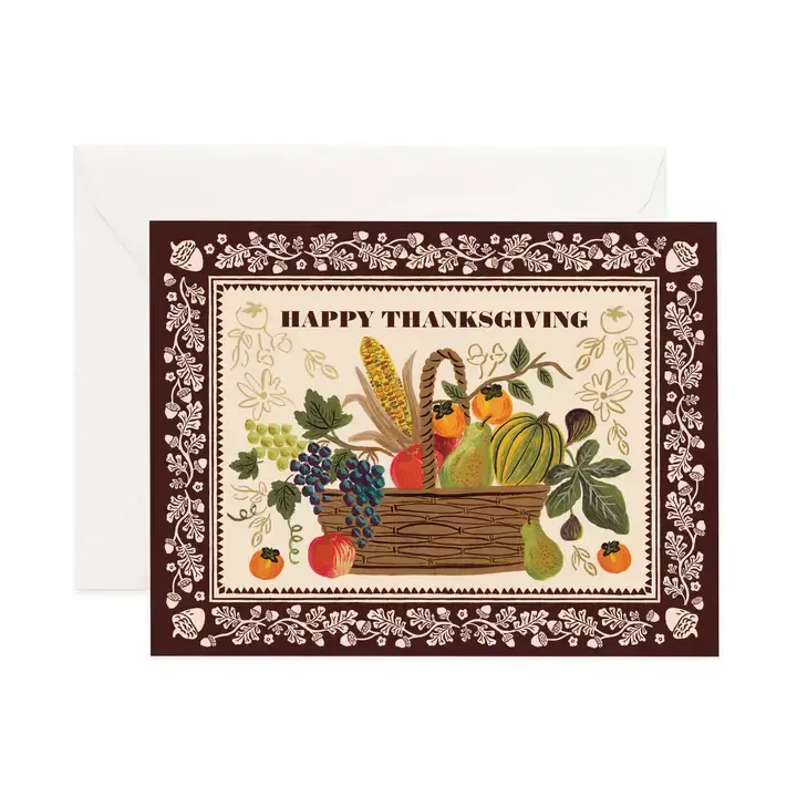 Rifle Paper Co - RP RPGCTH0004 - Harvest Basket Thanksgiving Card