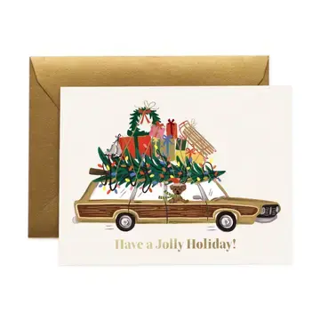 Rifle Paper Co - RP RPGCHO0078 - Jolly Wagon Holiday Card