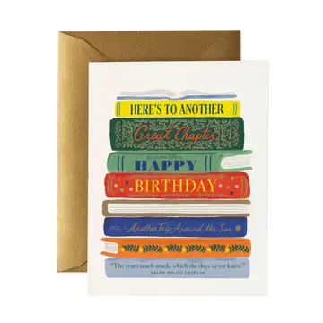 Rifle Paper Co - RP RPGCBI0117 - Book Stack Birthday Card