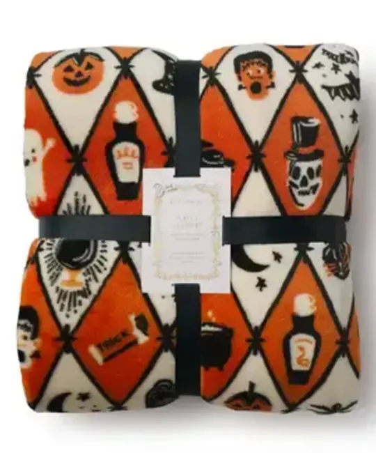 Rifle Paper Co - RP RP HG - Halloween Argyle Fleece Blanket