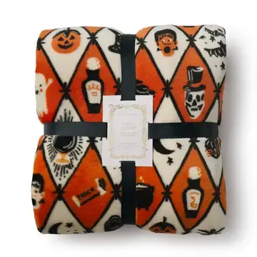 Rifle Paper Co - RP RP HG - Halloween Argyle Fleece Blanket
