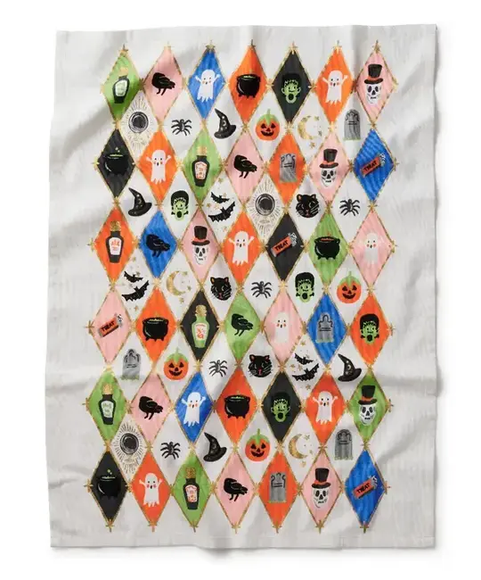 Rifle Paper Co - RP RP HGKL - Argyle Halloween Tea Towel