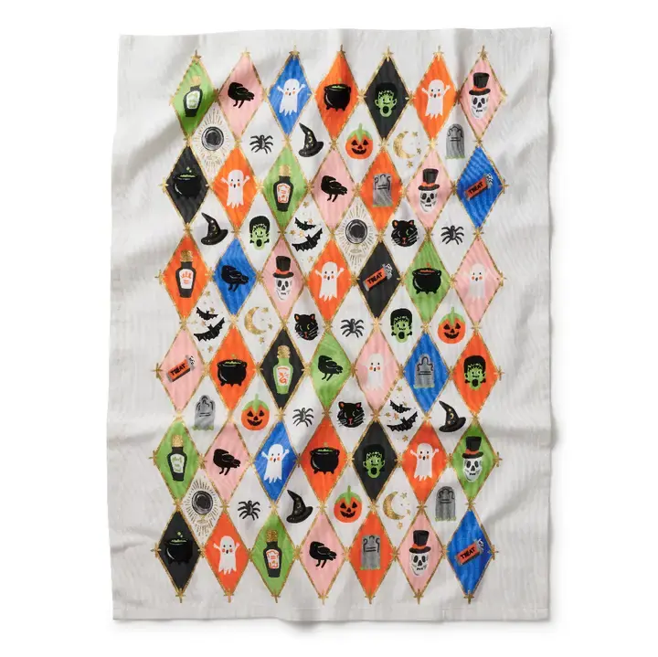 Rifle Paper Co - RP RP HGKL - Argyle Halloween Tea Towel