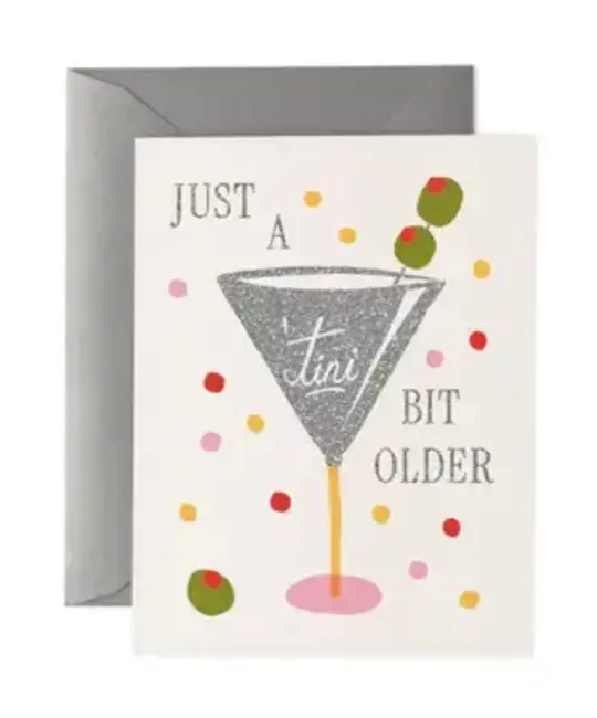 Rifle Paper Co - RP RPGCBI0118 -  Just A 'tini Bit Older Martini Birthday Card
