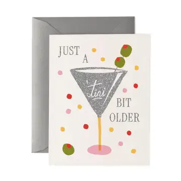 Rifle Paper Co - RP RPGCBI0118 -  Just A 'tini Bit Older Martini Birthday Card