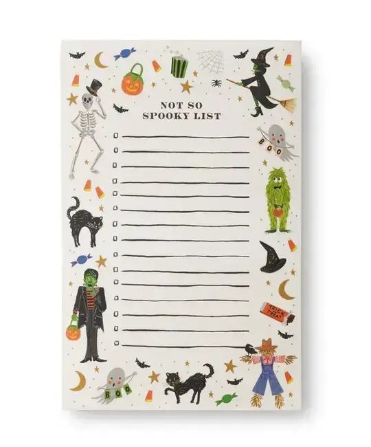 Rifle Paper Co - RP RP NP - Halloween Parade Note So Spooky List Notepad