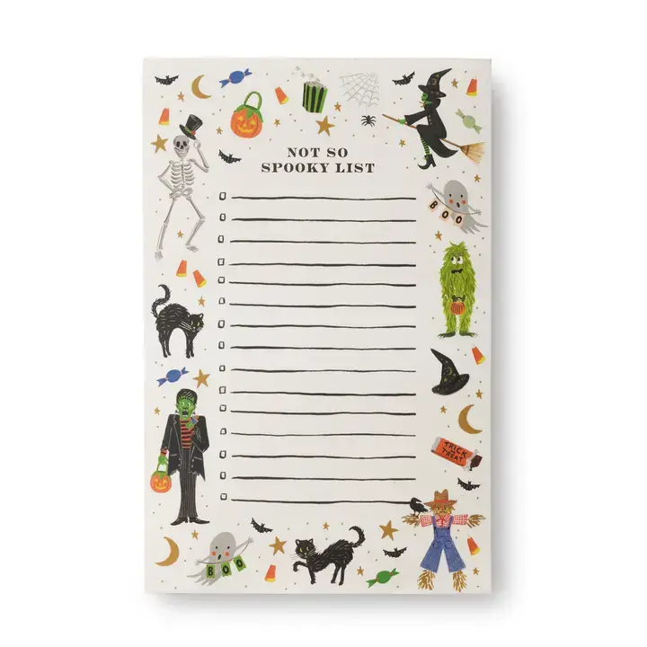 Rifle Paper Co - RP RP NP - Halloween Parade Note So Spooky List Notepad