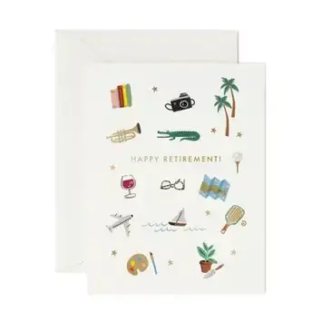 Rifle Paper Co - RP RPGCRE0001 - Icons Happy Retirement Card
