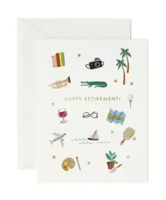 Rifle Paper Co - RP RPGCRE0001 - Icons Happy Retirement Card