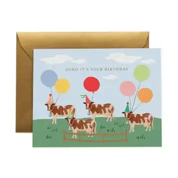 Rifle Paper Co - RP RPGCBI0119 - Cows Heard It's Your Birthday Card