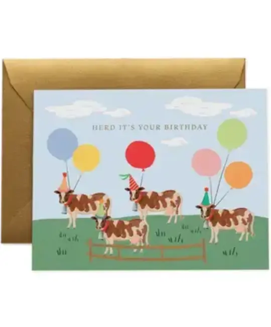 Rifle Paper Co - RP RPGCBI0119 - Cows Heard It's Your Birthday Card