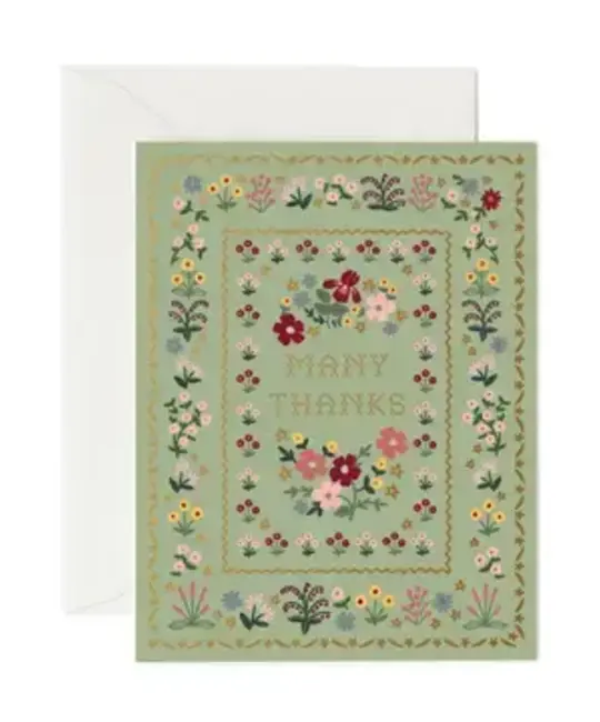 Rifle Paper Co - RP RPGCTY0082 - Moss Many Thanks Thank You Card