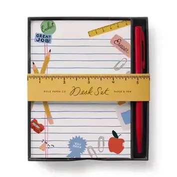 Rifle Paper Co - RP RP NP - Schoolhouse Note Writing Set with Pen