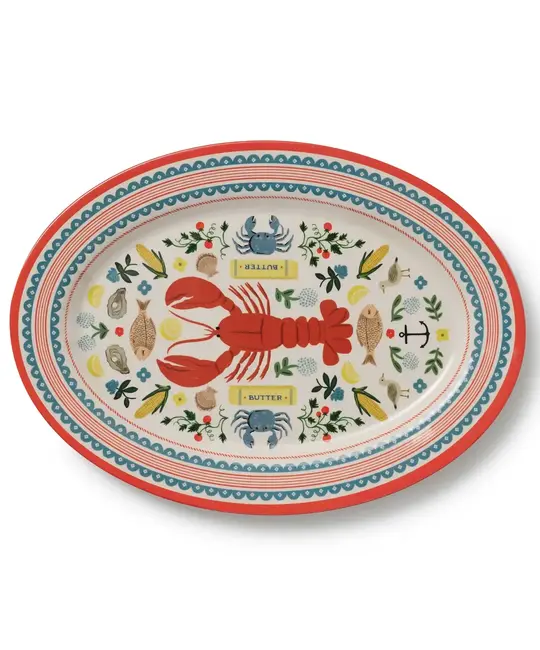 Rifle Paper Co - RP RP HG - Seaside Lobster Melamine Serving Platter
