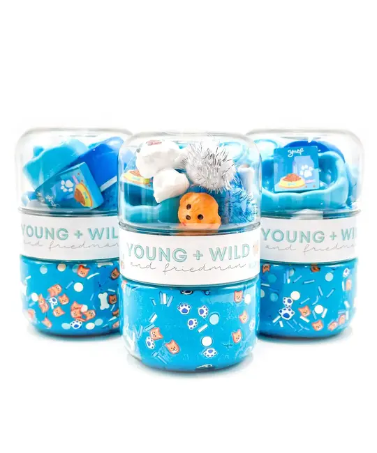 Young + Wild and Friedman - YWF YWF BKTO - Blue Pet Shop Grab & Go Sensory Dough Jar