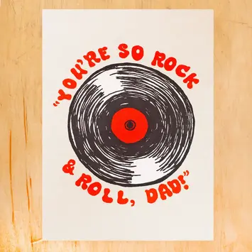 Gold Teeth Brooklyn - GTB GTBGCFD0021 - Rock and Roll Dad Vinyl Record Father's Day Card