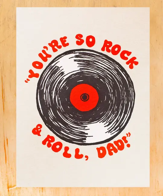 Gold Teeth Brooklyn - GTB GTBGCFD0021 - Rock and Roll Dad Vinyl Record Father's Day Card