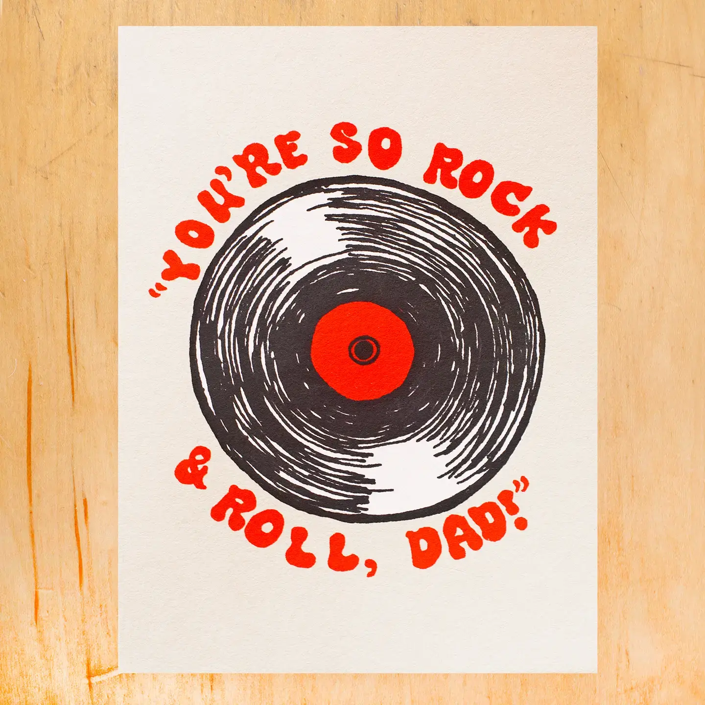 Gold Teeth Brooklyn - GTB GTBGCFD0021 - Rock and Roll Dad Vinyl Record Father's Day Card
