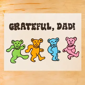 Gold Teeth Brooklyn - GTB GTBGCFD - Grateful Father's Day Dancing Bears Card