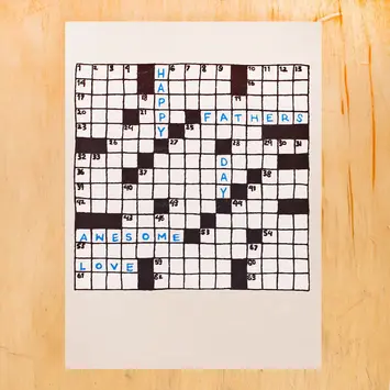 Gold Teeth Brooklyn - GTB GTBGCFD - Crossword Father's Day Card