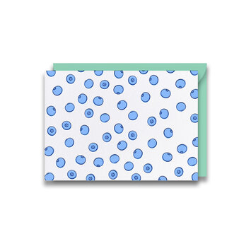 Gus and Ruby Letterpress - GR Gus & Ruby - Blueberries Folded Note Set of 8