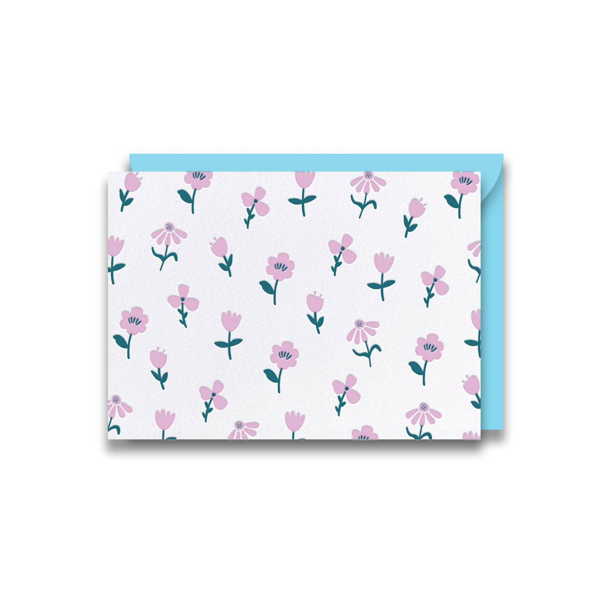 Gus and Ruby Letterpress - GR GR NSBL - Floral 4Bar, Set of 8