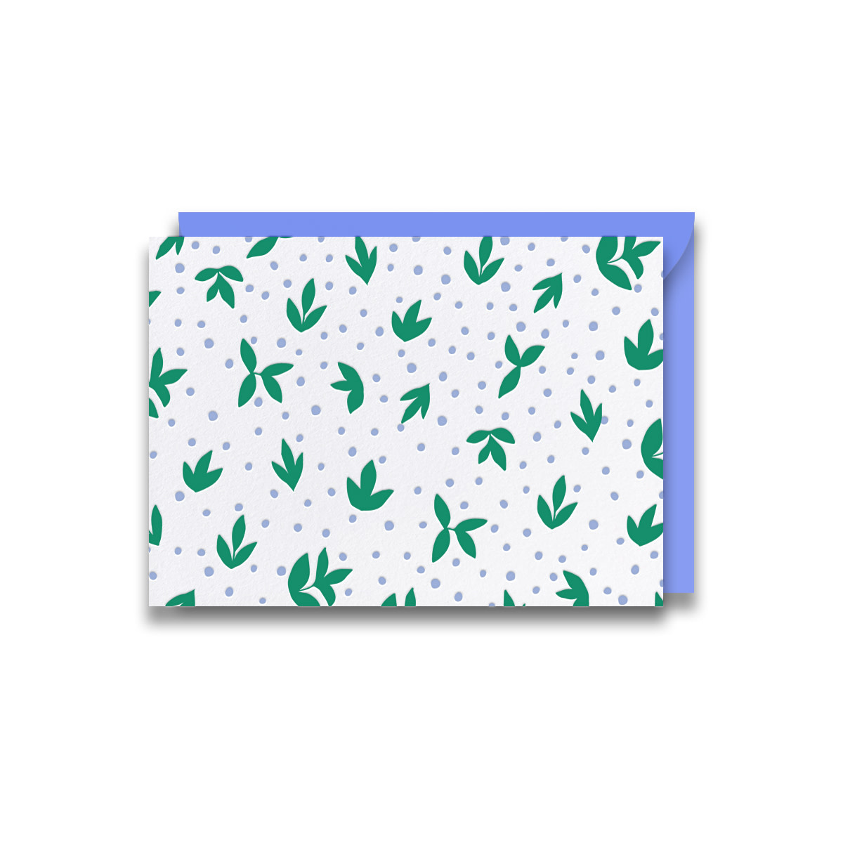 Gus and Ruby Letterpress - GR Gus & Ruby - Leaves Folded Note Set of 8