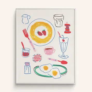 Phthalo Ruth - PHR PHR PRSM - Diner Breakfast 8" x 10" Art Print