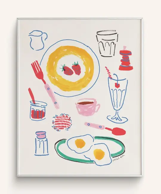 Phthalo Ruth - PHR PHR PRSM - Diner Breakfast 8" x 10" Art Print