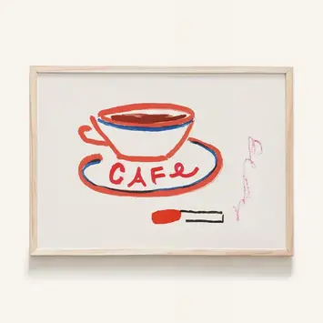 Phthalo Ruth - PHR PHR PRSM - Café Cig Mini Art Print, 5" x 7"