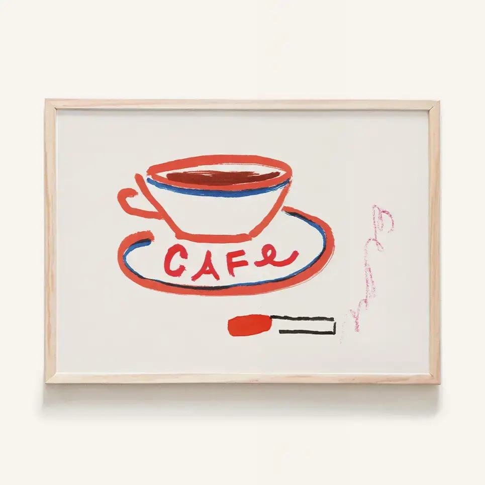 Phthalo Ruth - PHR PHR PRSM - Café Cig Mini Art Print, 5" x 7"