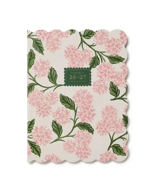 Rifle Paper Co - RP RP AGAC- 2027 Pink Hydrangea Academic Monthly Planner Appointment Notebook (12-Month Agenda)