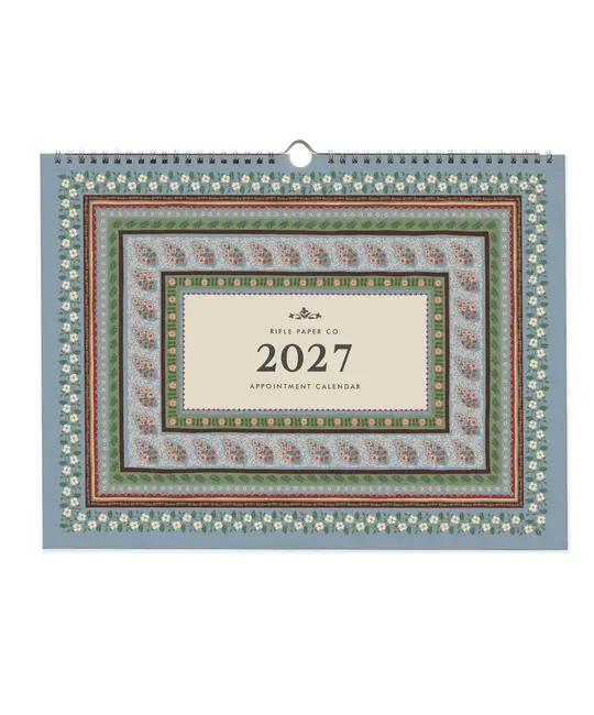 Rifle Paper Co - RP RP CAWA - 2027 Paisley Horizontal Appointment Wall Calendar
