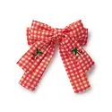 Rifle Paper Co - RP RP ACHA - Gingham Cherries Embroidered Hair Bow Clip