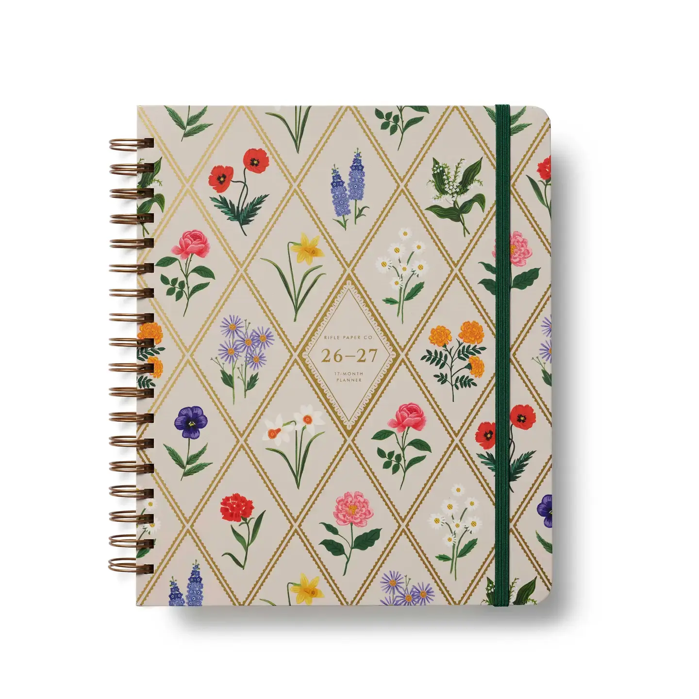 Rifle Paper Co - RP RP AG17 - 2027 Garden Study 17-Month Agenda Hardcover Spiral Planner