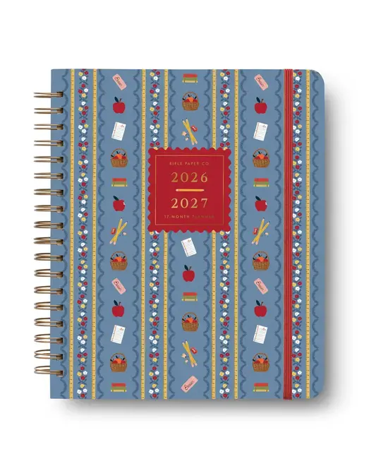 Rifle Paper Co - RP RP AG17 - 2027 Schoolhouse 17-Month Agenda Hardcover Spiral Planner