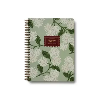 Rifle Paper Co - RP RP AG12- 2027 Sage Hydrangea Softcover Spiral Planner (January Start Agenda)