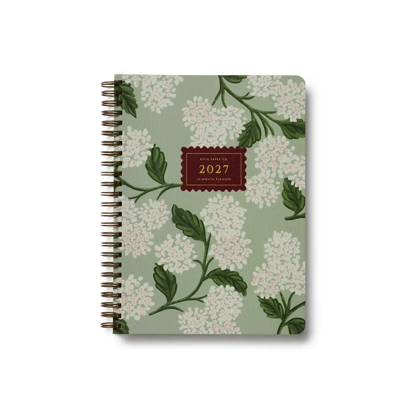 Rifle Paper Co - RP RP AG12- 2027 Sage Hydrangea Softcover Spiral Planner (January Start Agenda)