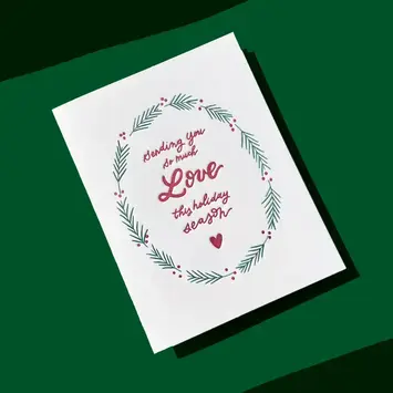 Ink Meets Paper - IMP IMPGCHO0016 - Sending Love Wreath & Berries Card