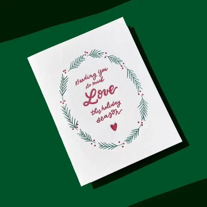 Ink Meets Paper - IMP IMPGCHO0016 - Sending Love Wreath & Berries Card