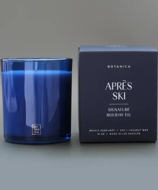 Botanica - BOT BOT CALA - Après Ski  Blue Glass 12 oz. Holiday Candle