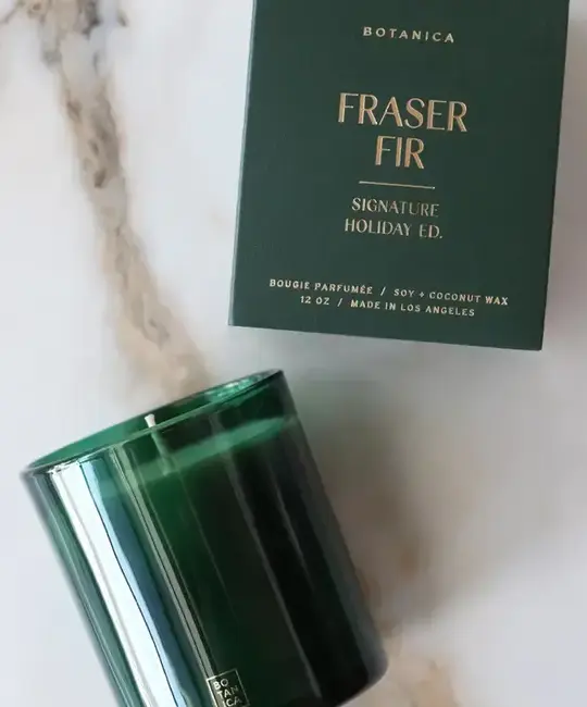 Botanica - BOT BOT CALA - Fraser Fir  Green Glass 12 oz. Holiday Candle
